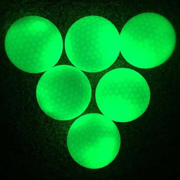 Glow In Dark LED Light Up Golfboll Officiell storlek Tournament Ball Grön