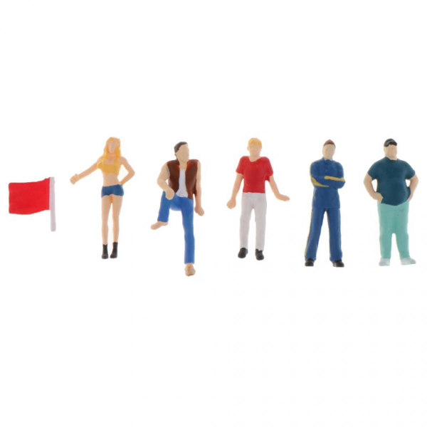 1:64 Gatubild Diorama Figurer Karaktär Resin Modell Layout Dekor Röd