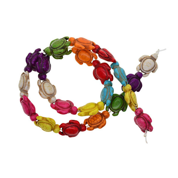 Howlite turkos lösa pärlor DIY halsband armband smycken sköldpaddspärlor