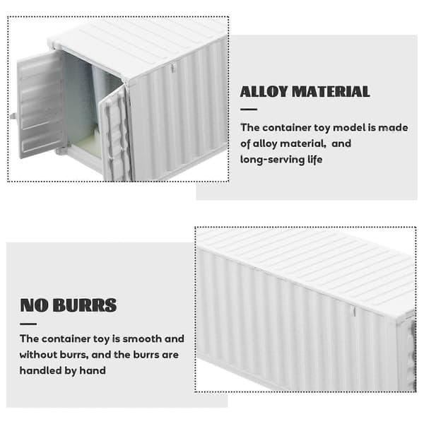 Lastbilsvagnmodell i legering för dekoration, containertoy 2 st