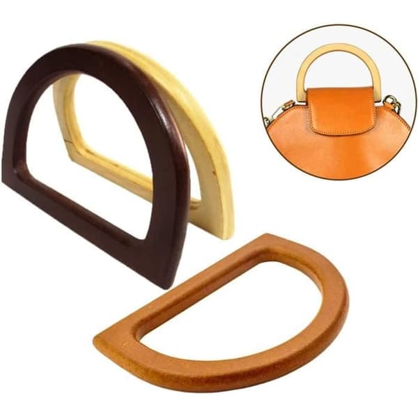 Veskehåndtak - Ikke spesifisert - 6 stk - Tre - 12x8 cm - D-formet design