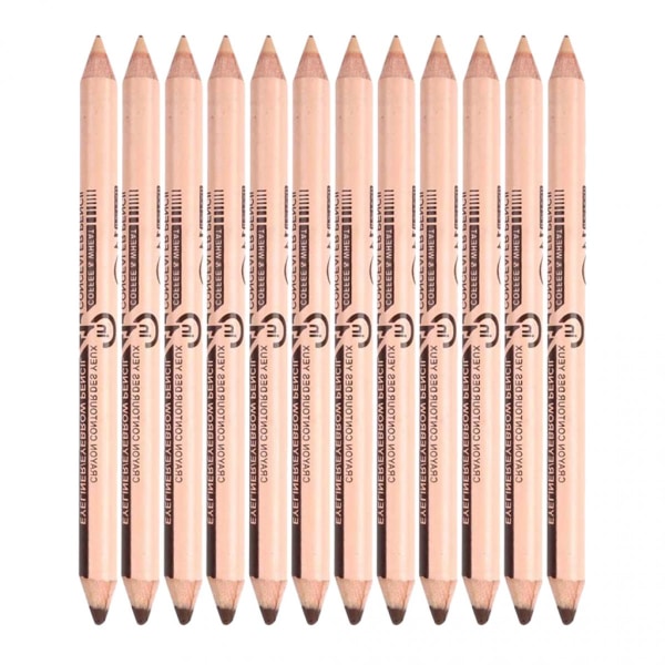 12 stycken 2 i 1 Penna Eyeliner Penna + Concealer Penna Set Smink #3