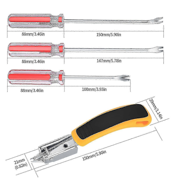 [RM] Upholstery Staple Remover and Staple Puller Tool Set, Heavy Duty Nail Puller Tool, Nail, Staple, Rivet, Tack Remover