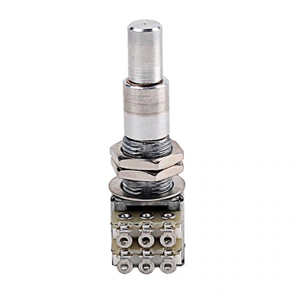B100K Mini Potentiometer med Solid Axel Potentiometer Sortiment Passar för Gitarrbas
