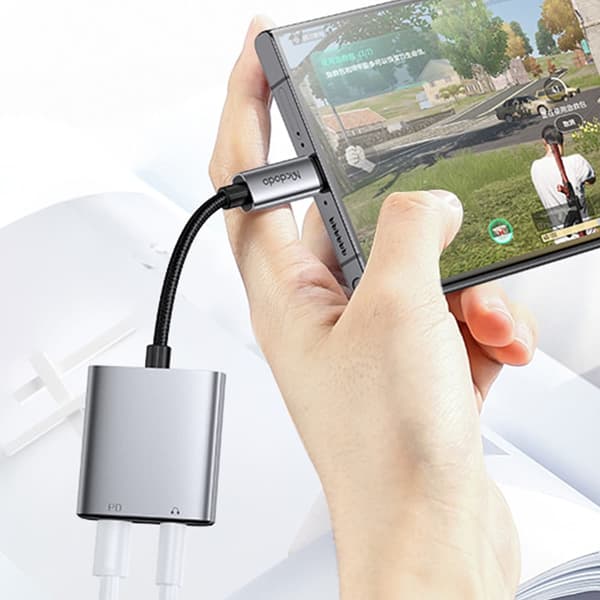 MCDODO ADAPTER USB-C MINIJACK 3,5MM AUX KABELADAPTER FÖR SAMSUNG DAC