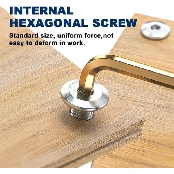 M6x20 mm Flat Head Hex Screws, 20-pack in A2 Stainless Steel, Hex Flange for Robust Fastening