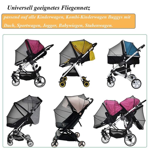 Universellt insektsnät myggnät för barnvagnar rivtåligt