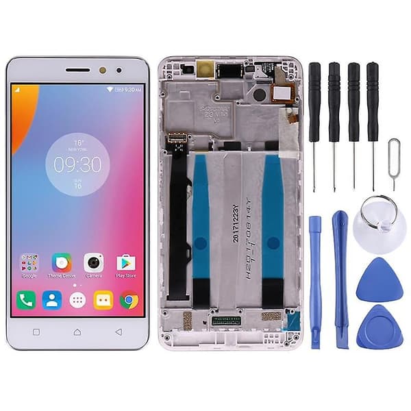 OEM LCD-skärm för Lenovo K6 Power White