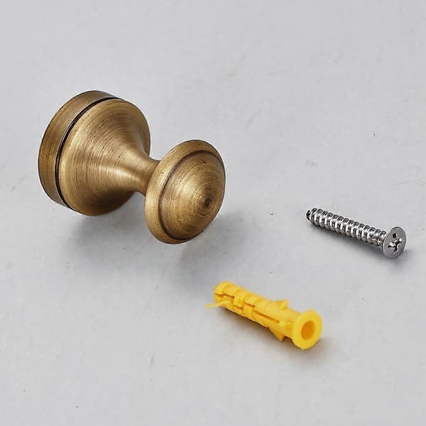 Retro Ganci mässingskrokar, väggmonterade badrumskrokar för handdukar i antik mässing, 2-pack