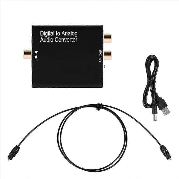 Digital til Analog Lydkonverter og 3,5 mm AUX Stereo Lydadapter