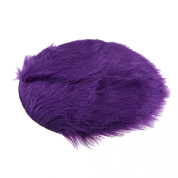 Mjuk hud fluffig fårskinnsimitation fuskpälsmatta liten matta lila 30cm