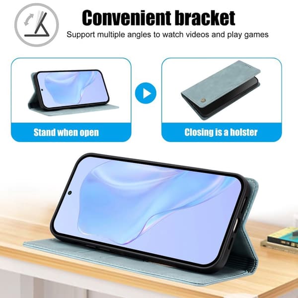 Wallet Case for Samsung Galaxy S26 Artificial Leather RFID - Lake Blue