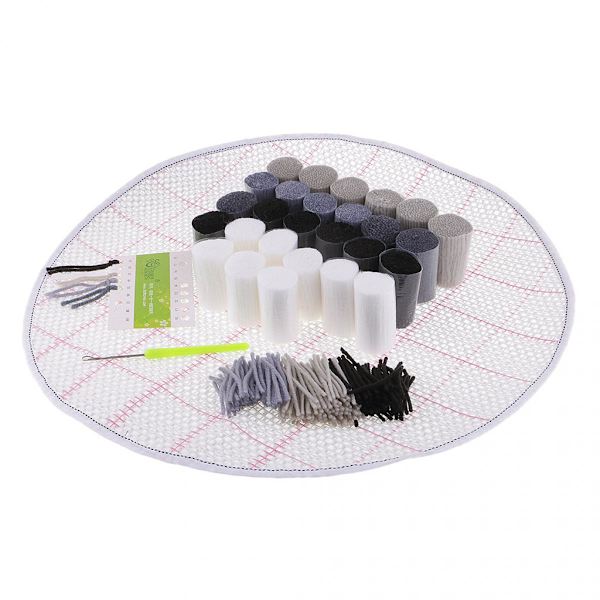 Latch hook-matta kit DIY matthantverk dekoration mattframställningskit fotboll