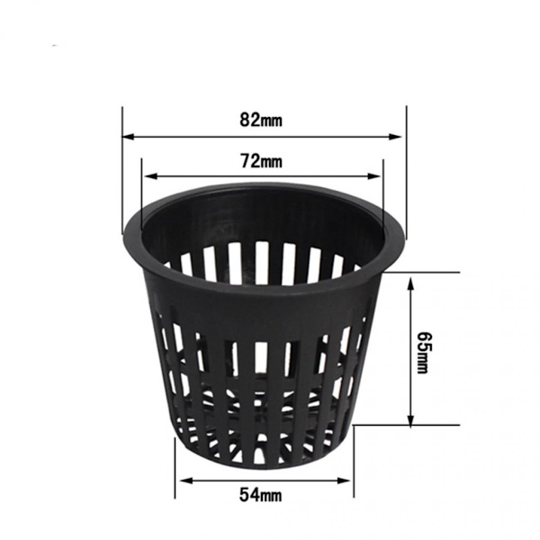 5x Plastnät Koppar Krukor Korg Aeroponisk Hydroponisk Plantering Odling Svart A