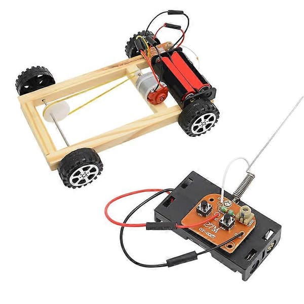 [RM]Trä DIY Montering 4WD RC Fjärrkontroll Bil Fordonsmodell Kit Barn Leksak KAESI