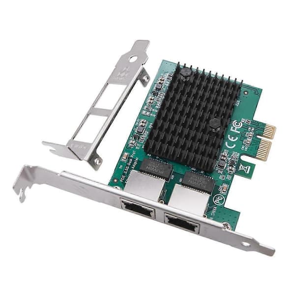 2-ports 2.5G PCIe netværkskort 2.5 Gigabit Ethernet-adapter RTL8125BG Chip PCI-E Ethernet LAN-adapter til stationær pc