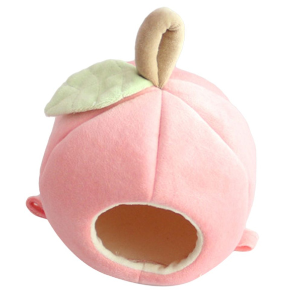 äpple, form, liten, husdjur, hamsterbo, säng, hängmatta, varm, grotta, hus, rosa