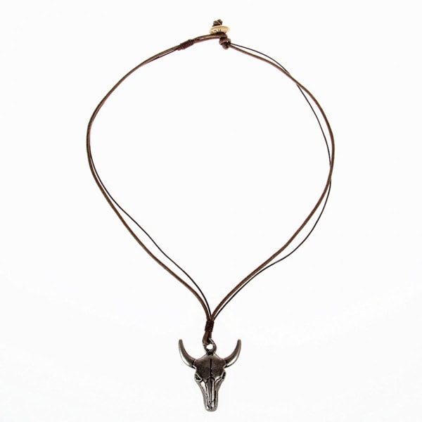 Simple Chic 56 cm/22 tum lång Tibet Style Artificiell Bull Head hänge Legering Halsband Lätt hypoallergenic