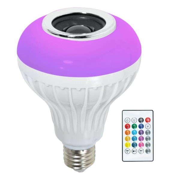 2x färgskiftande trådlös Bluetooth lampa LED Smart musik högtalarlampor