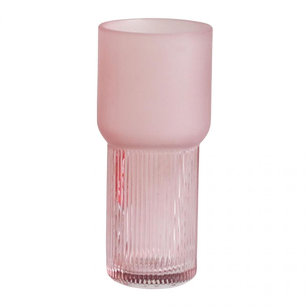 Konstglas Vas Bord Växtbehållare Hållare Bröllop Heminredning Rosa Liten B