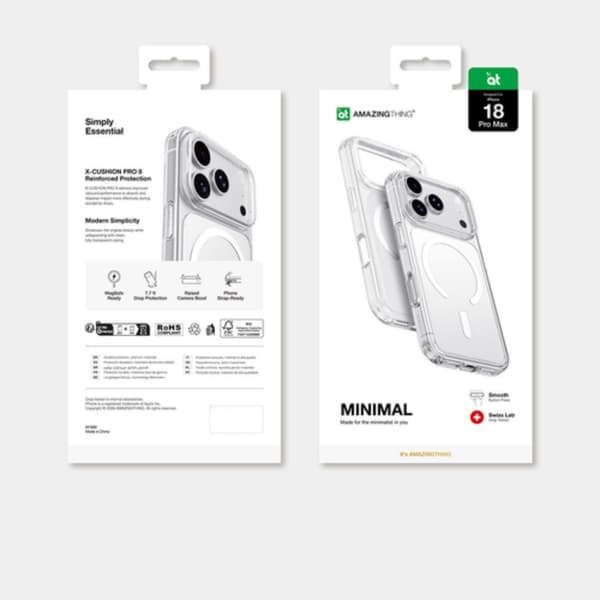 AmazingThing Mobilcover til iPhone 18 Pro Max/17 Pro Max Magsafe - Klar 100