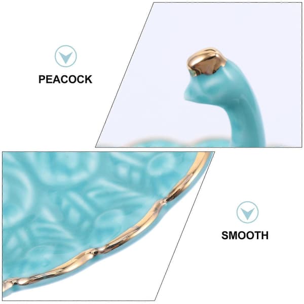 [RM]Blå Keramisk Smyckesfat för Förvaringsbricka 1st Elegant Design