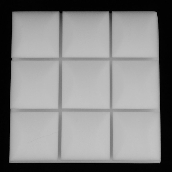 Paket med 12 Akustikskum Väggpaneler för Ljudisolering 25x25x5cm, för Hem eller Studio, Vit + Svart