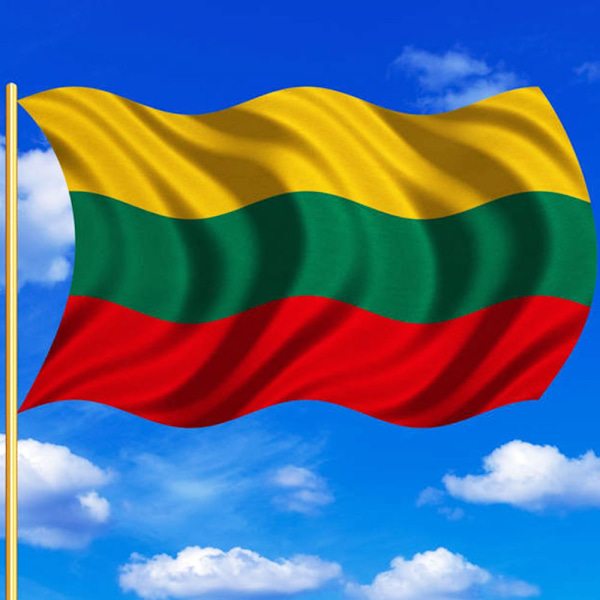 Stor Landsflagga Banner Festivaldekor Gul Grön Röd Litauen