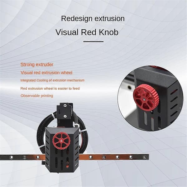 [RM]For Ender3 CR10 Extruder Kit All-in-one High-speed Printing 320MM MGN12C Linear Rail for Ender3 3D Printer Accessories-B RedBlack