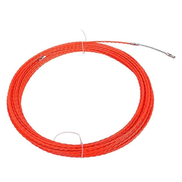 4,5 mm x 30 m putkenvetolaite, kalalanka, sähkökaapelin vetolaite, seinän läpi pujotettava tanko, punainen polyesteri-apilanlanka Red
