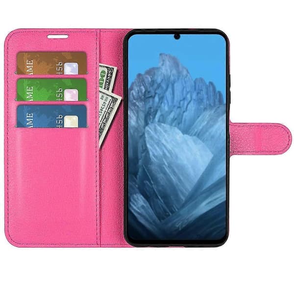[RM] Litchi læder-telefonetui til Google Pixel 9 / 9 Pro Red gold For Google Pixel 9 / 9 Pro