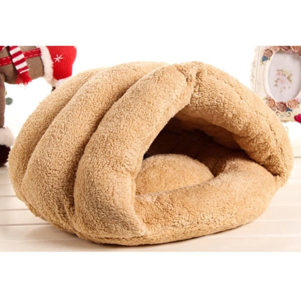 Varmt Djurhus Hundar Katter Säng Kudde Matta Pad Bo Källare Sovsäck Beige