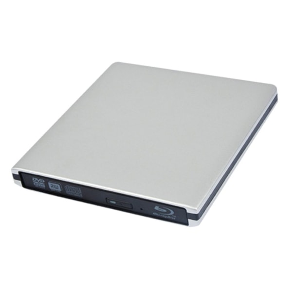 USB 3.0 Blu-ray Disc-spelare DVD/CD-brännare för bärbar dator MAC PC Silver