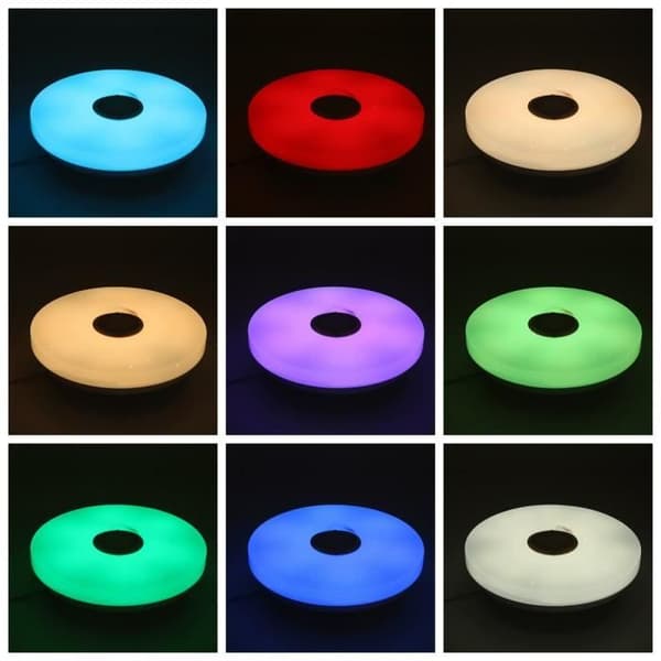 TEMPSA 60W RGB LED Bluetooth Musikk Taklampe med Fjernkontroll