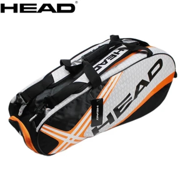 Tennisbag med stor kapasitet for 6-9 racketer, tennisryggsekk Orange