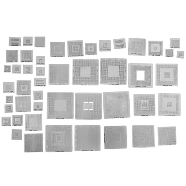47 stk. direkte universelle stencils til spilkonsol CPU Silver