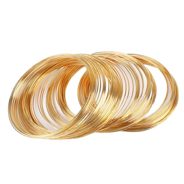 100 st Stål 0,6 mm Hantverkssmycke Trådtillverkning DIY-spoletillbehör Golden KC Golden