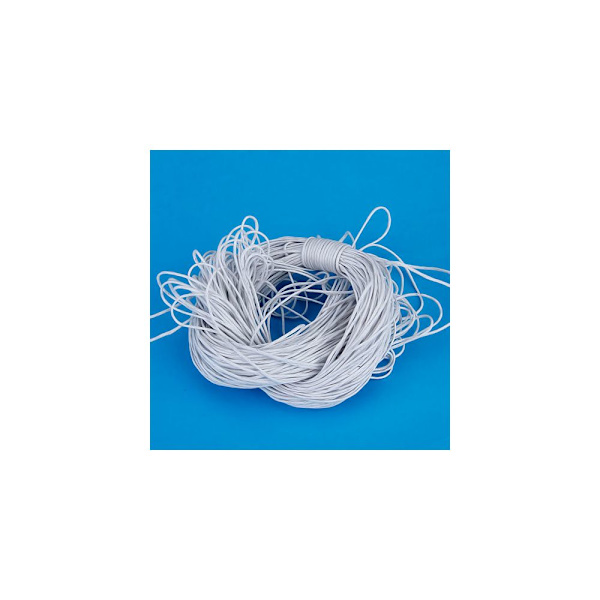 42 meter vaxad bomulls tråd 1mm varp - Vit