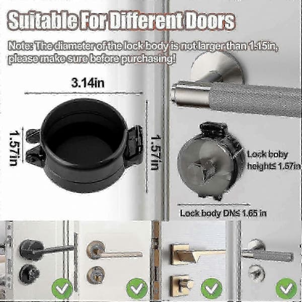 4-pack barnsäkerhetslås för deadbolt, dörrlåsskydd för barn, barnsäkert deadbolt-skydd, universell passform för de flesta deadbolts