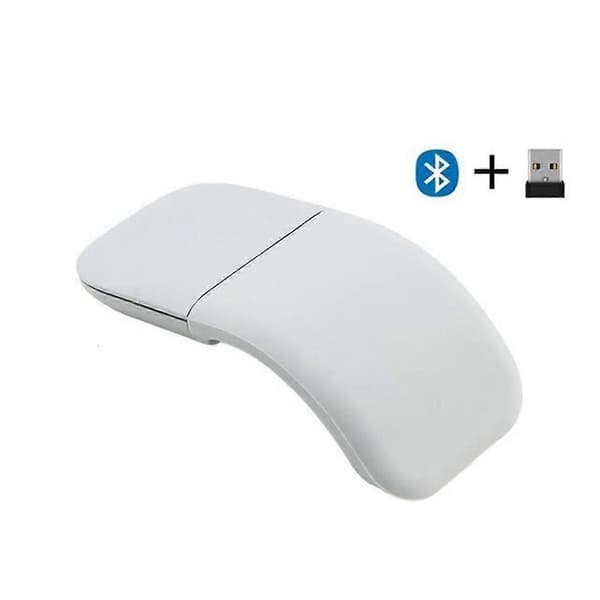 Bluetooth 4.0 Foldbar Trådløs Mus Arc Touch Roller Computer Lydløs Mus Ergonomisk Slank Mini Mus Hvid