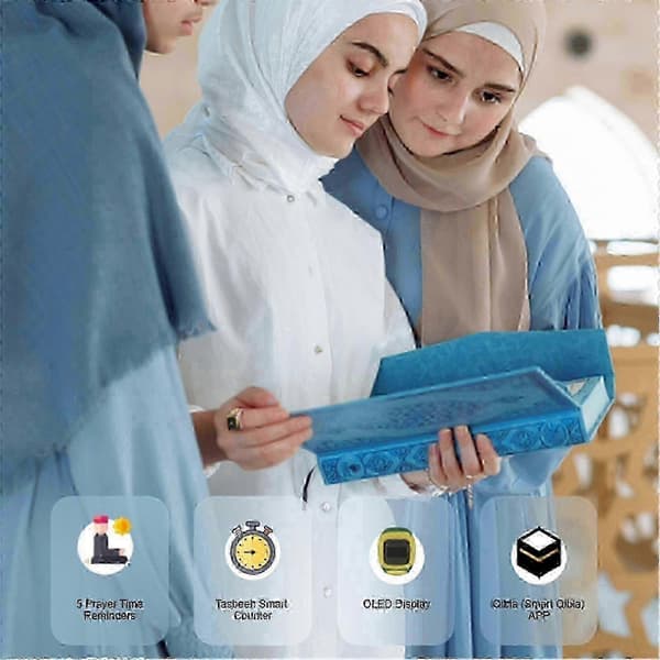 Bluetooth-kompatible 22 mm digitale Tasbih Telle-ringer, ideelt tilbehør for muslimer for å overvåke bønnetider Black