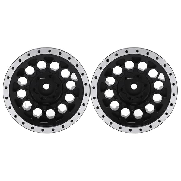 [RM]2 stk RC Hjulnav Professionelt Legeringshjulnavsæt til Axial SCX6 1/6 RC Bil Sort