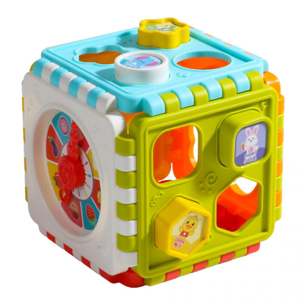 Aktivitet Lek Cube Toy Lärande Pussel Toy Shape Sortering Barn Lärande Pedagogiska leksaker