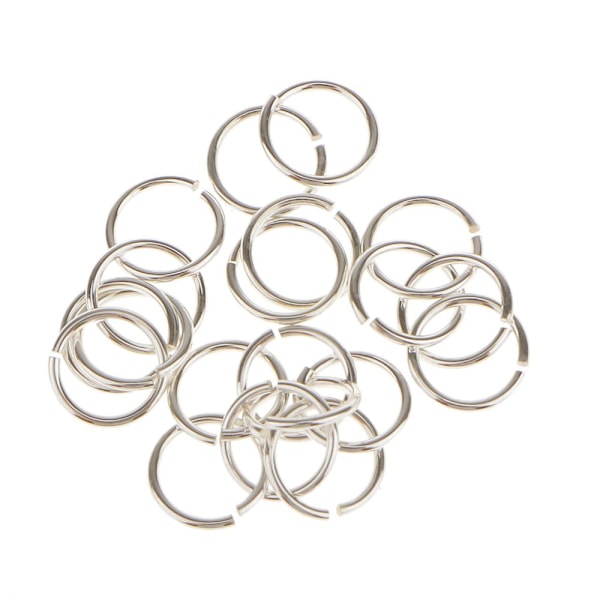 20 st Superstarka Silverfärgade Metall Öppna Ringar Delade Ringar Koppling 6mm