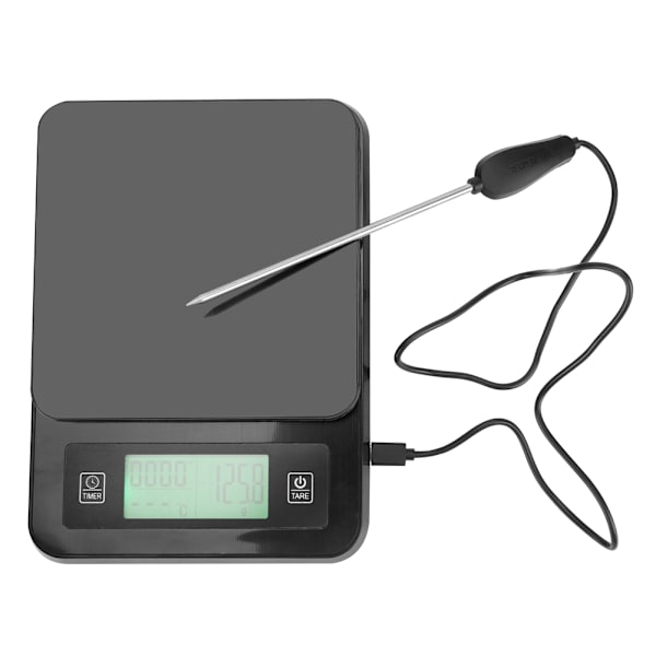 [RM] 3 kg / 0.1 g Electronic Kitchen Scale Portable Cooking Scale Weight with Temperature Probe 0.3