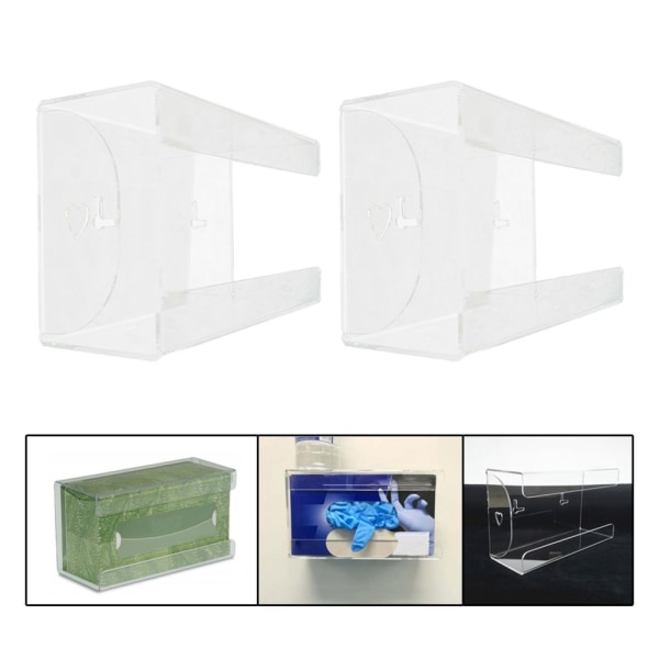 2st Akryl Väggfäste Kleenex Boxhållare Bekväm transparent hållare