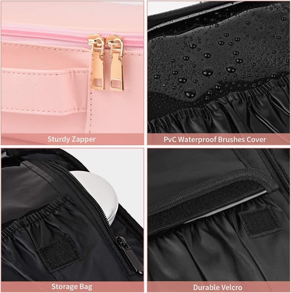 [RM]Pink Makeup Bag Travel Case Professional Organizer Bag