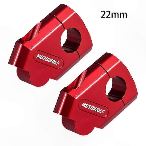 28mm 22mm Styrforhøjer Monteringsklemme til Motorcykler - Holdbart Design Red 22mm