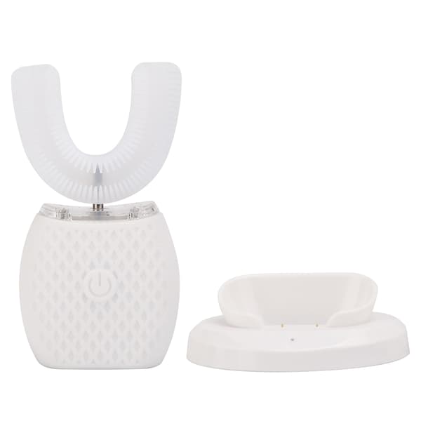 [RM]Electric Toothbrush Silicone Automatic Toothbrush Teeth Cleaning Tool for Home Use White 0.3