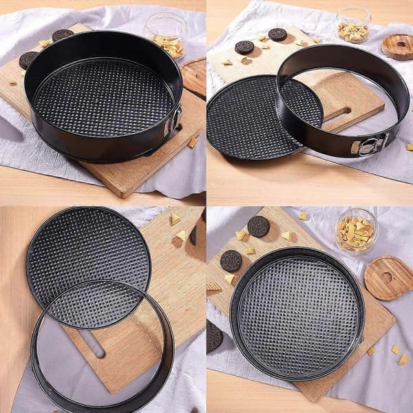 10-tommers springformkakeform med avtakbar bunn - Non-stick ostekakeform, ovnssikker opp til 232°C